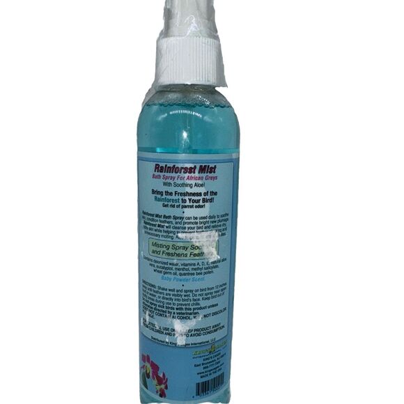 Blue Kings Cages Rainforest Mist Bath Spray for African Greys 8 oz - Picture 2 of 4